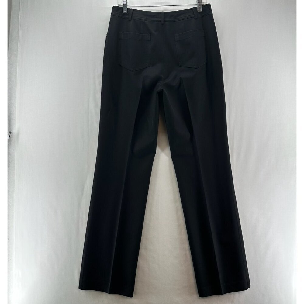 Dana Buchman Dress Pants Womens 10 High Rise Straight Stretchy Officewear Black - Picture 2 of 10